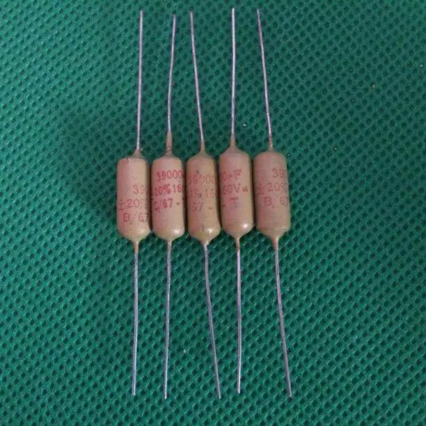 10pcs  Origins for Western USA 0.039UF 160V Axial Coupling Non-polar Capacitor