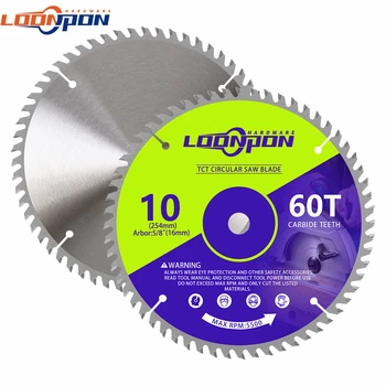 LOONPON 254mm Metal Cutting Blade 40/60T Carbide Circular Saw Blade For Iron Steel Metal Cutting Disc Blade