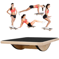 Wooden Balance Board for Core Strength & Stability - Anti-Slip, Durable Design for Men & Women - Perfect for Home & Office Use