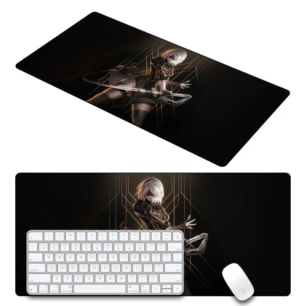 Game NieRAutomata 2B Mouse Pad Large Rubber Tablepad PC Game Mousepad Laptop Deskmat XXL Non-slip Computer Keyboard Mouse Mat