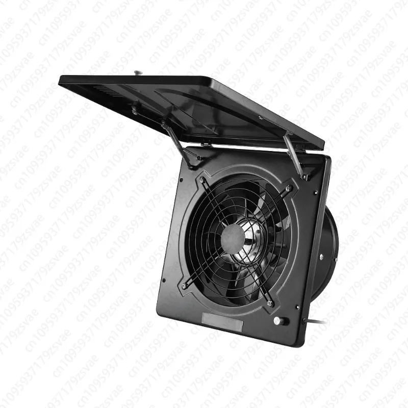 Exhaust Fan, Kitchen Household Strong Smoke Extraction 10 Inch, Wall Type Window Flip Cover Exhaust Hood