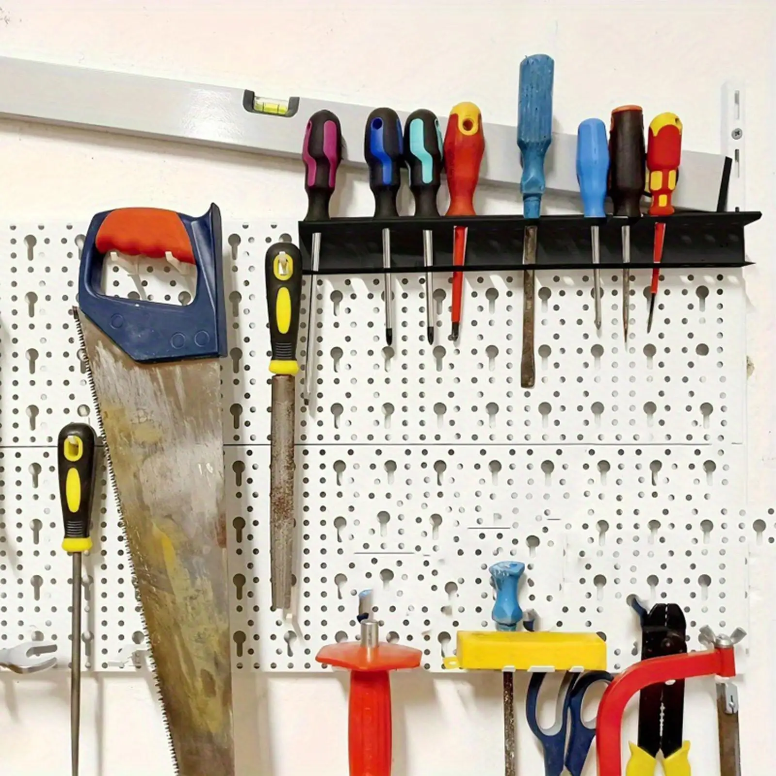 Space Saving Screwdriver Organizer Metal Wall Mounted Holder Stand for Garage Manual Tools Storage