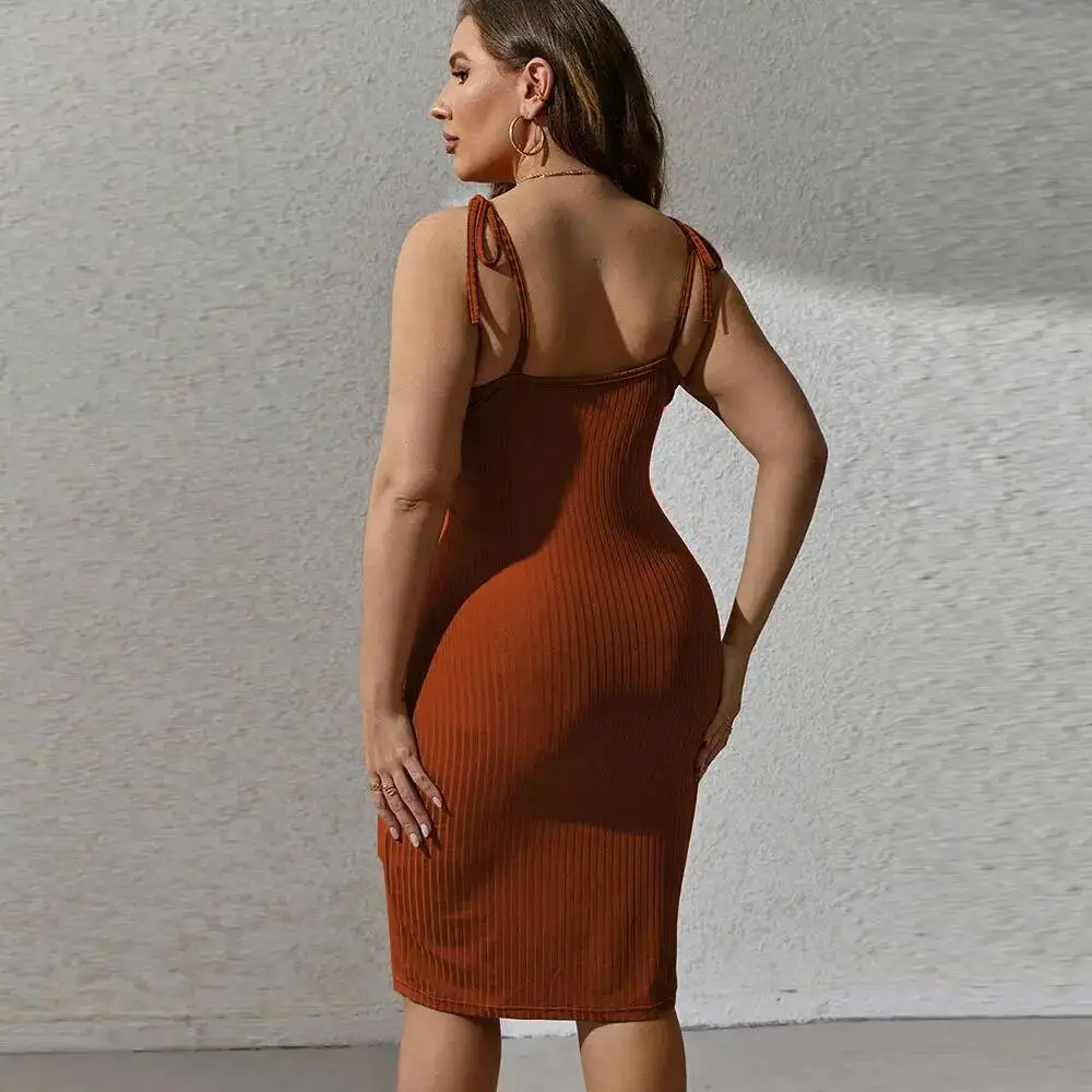 

2025 Large Size Women's New Collection Waist Bag Hip V-neck Suspender Casual Temperament Sexy Dress Summer Elegantes Casual Y2k