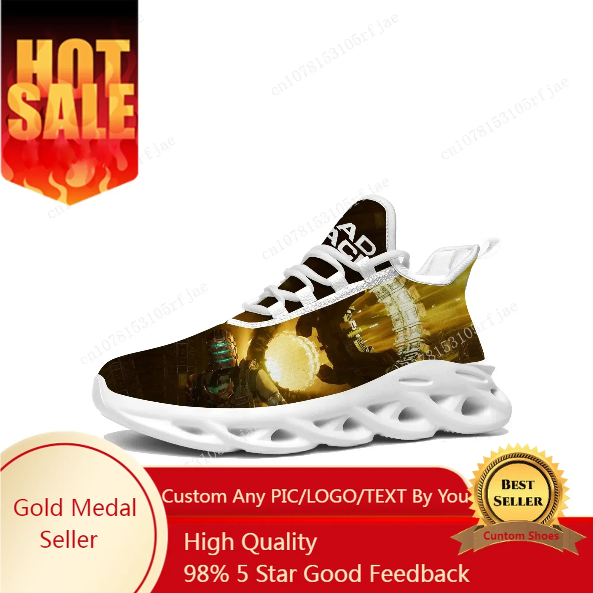 Dead Space Sneakers Hot Cartoon Game Mens Womens Fashion Sports Running Shoes Custom Built Lace Up Shoes