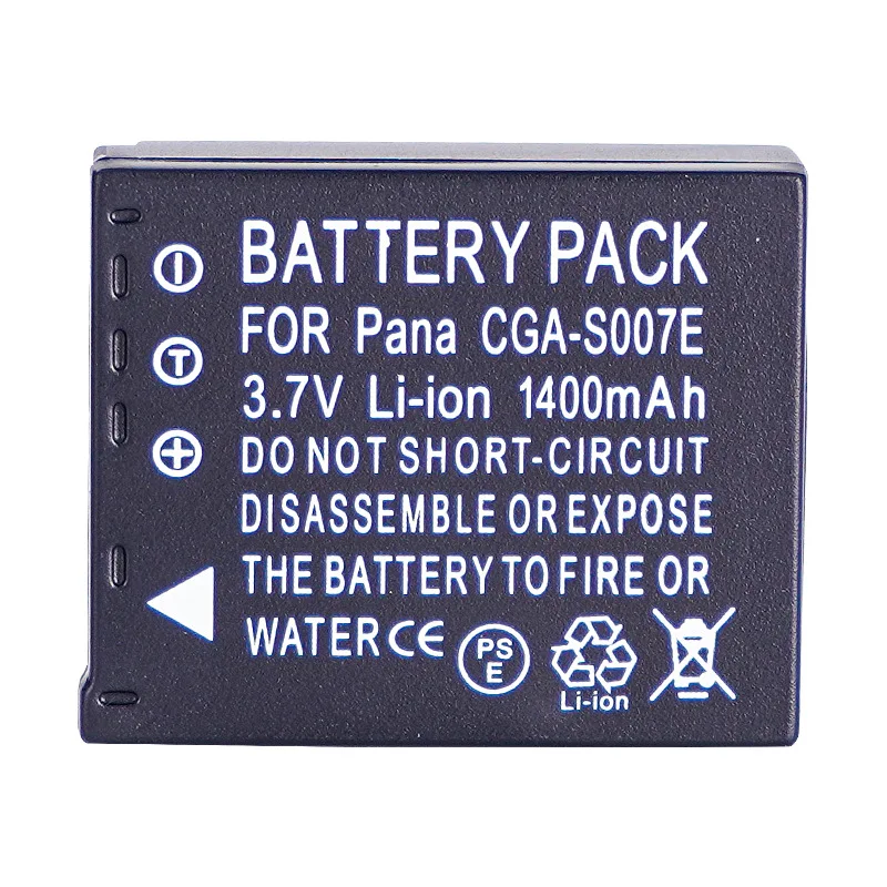 CGA-S007E CGA-S007 Bateria do aparatu 3,7 V 1400 mAh Akumulator do Panasonic DMW-BCD10 DMC-TZ1 TZ2 TZ3 TZ4 TZ5 TZ11 TZ15 — zdjęcie produktu 5