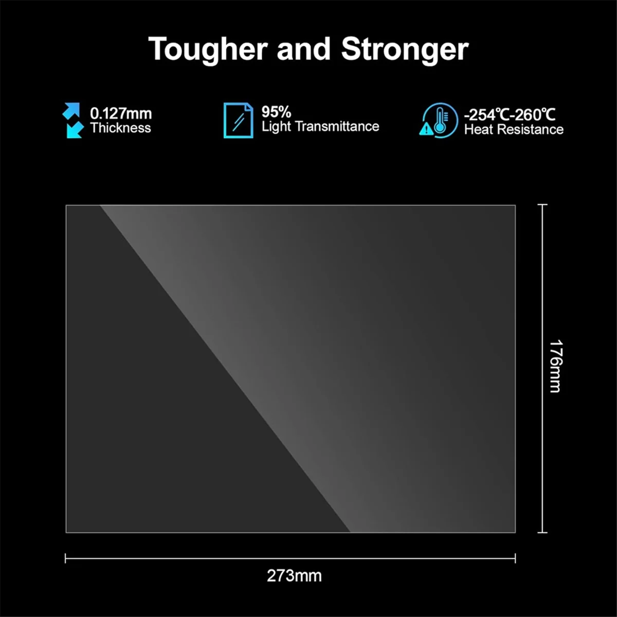 A20M 3PCS PFA Release Liner Film 2.0 للطابعة ثلاثية الأبعاد الراتنج 4، 3، 2 و8K، 273 × 176 مم