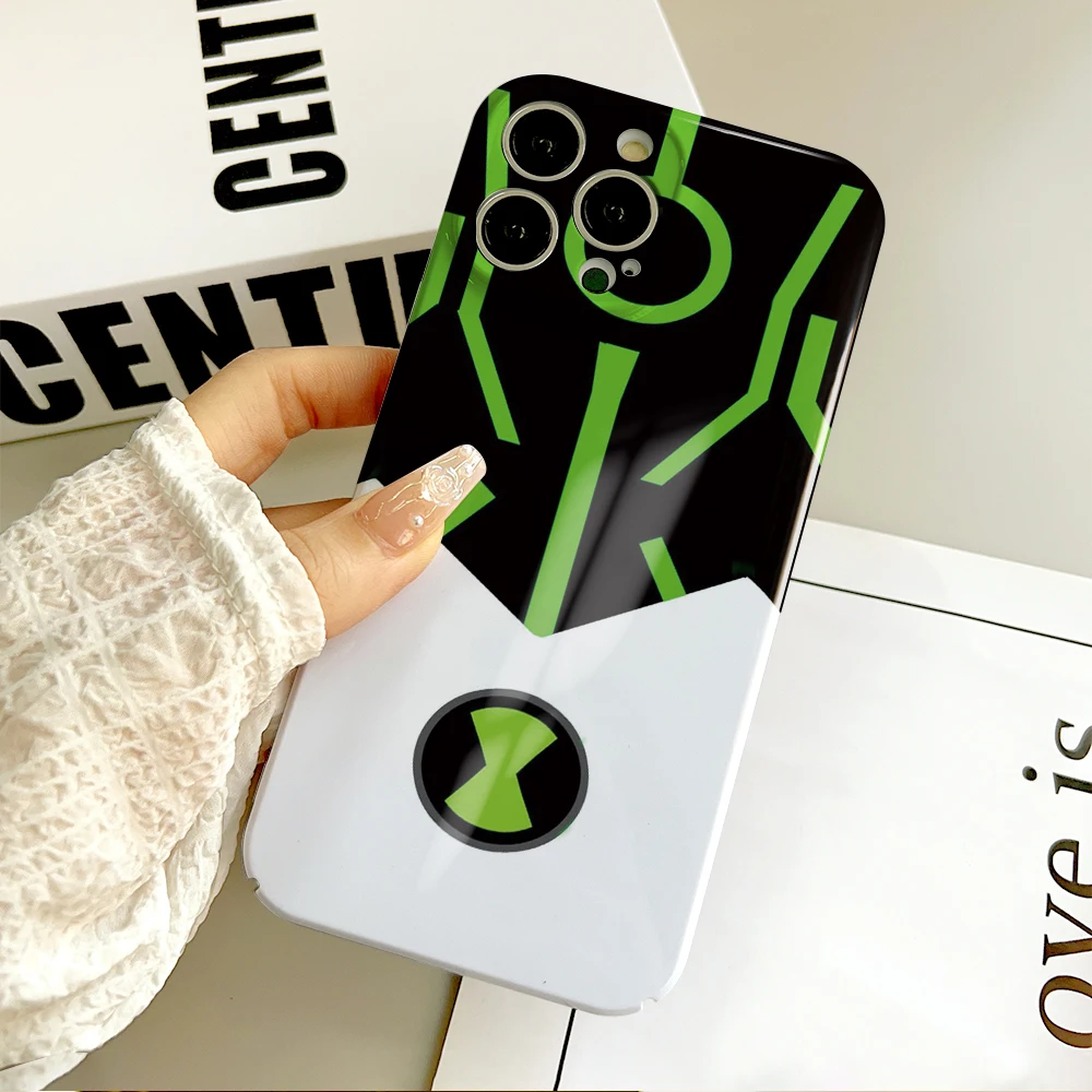 COOLอะนิเมะBen 10 FUNDAเคสโทรศัพท์สําหรับiPhone 16 12 13 14 15 Pro Max Plus Holeฟิล์มโทรศัพท์กรณีครอบคลุม