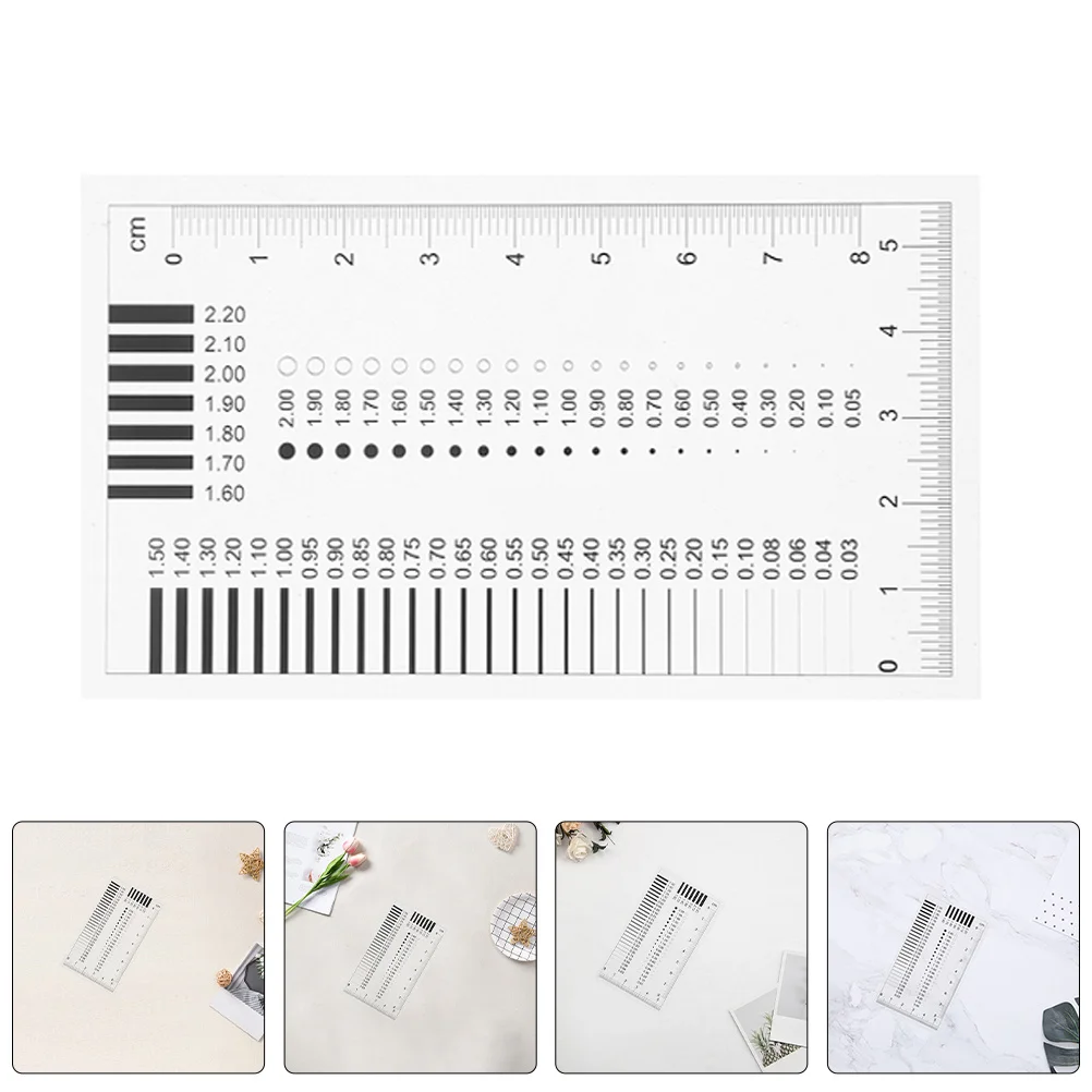 

3pcs High Precision Crack Width Gauge For Surface Defects Spot Detection Portable Ruler Quick Measurement Tool Plastic Concrete