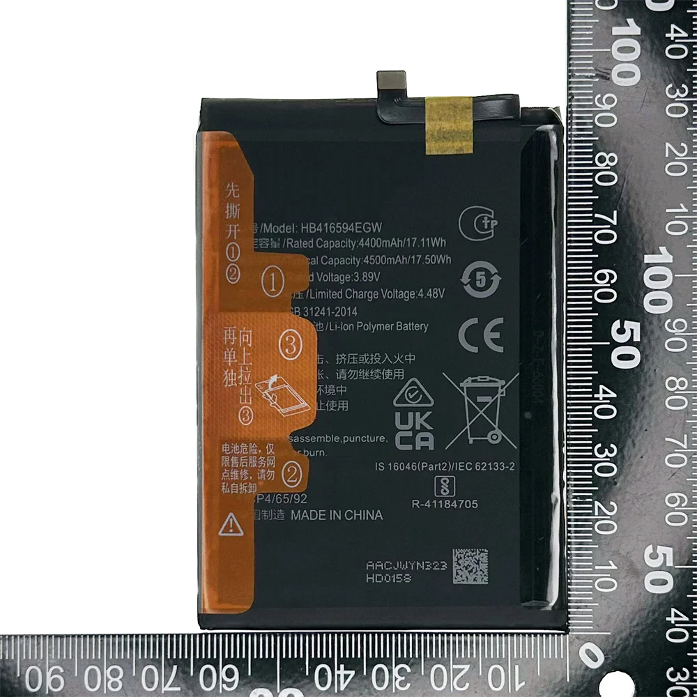 Brand New 4500mAh HB416594EGW Battery For Honor 90 Lite X50i CRT-AN00 Mobile Phone Batteria Battery +Free Tools