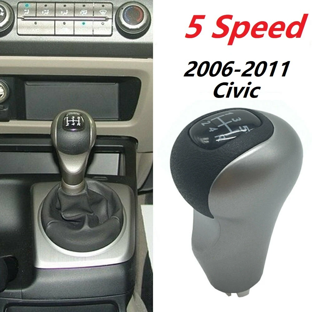 Shift,5เกียร์เปลี่ยนเกียร์ Knob คู่มือการใช้งาน Shift Ball Stick สำหรับ Honda Civic 2006-2011 54102-SNA-A02