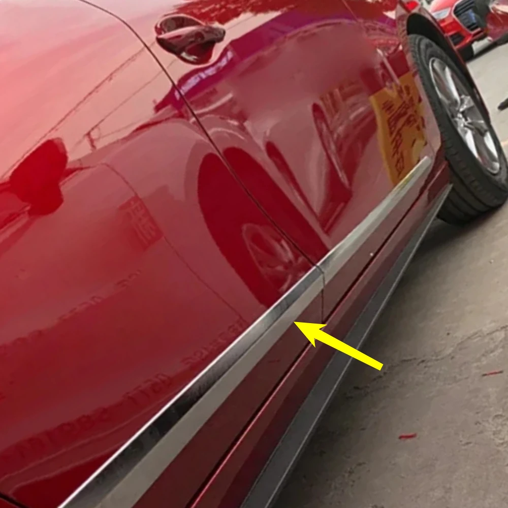 

Side Door Body Trim For Mazda 3 Axela BP 2019-2021 2022 2023 2024 2025 Chrome Car Door Panel Streamer Molding Strip Accessories