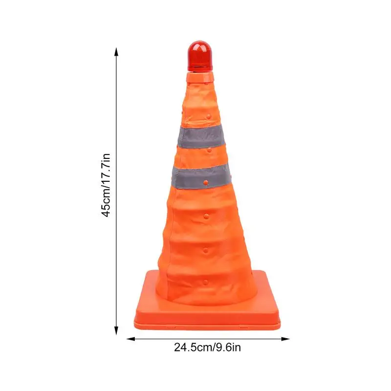 Safety Cones Heavy Duty Orange Reflective Collars Driveway Road Traffic Control Durable Orange Construction 18 Inch For Parking