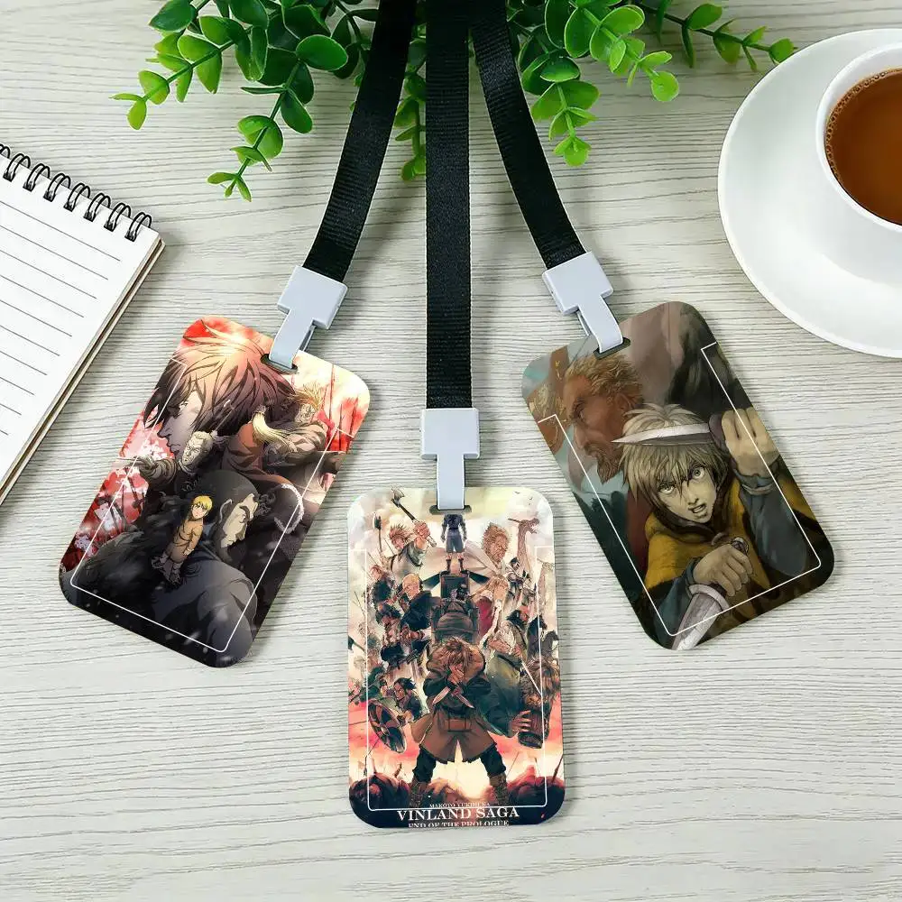 Vinland Saga Black Lanyard Card Holders Student Meal Cards And Campus Ids School