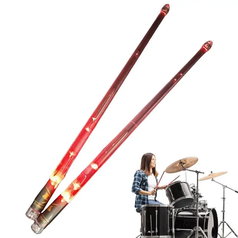 

Light Up Drum Sticks LED Drummer Stick LED 13-Color Changing Drumsticks Musical Practice Drumsticks For Kids Adults