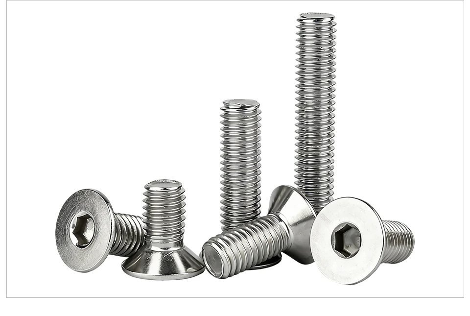 304 Edelstahl Innensechskantschraube mit Senkkopf DIN7991 M3 M4 M5 M6 M8 M10 M12 Innensechskantschraube Hardware-Befestigungselement – Detail 8
