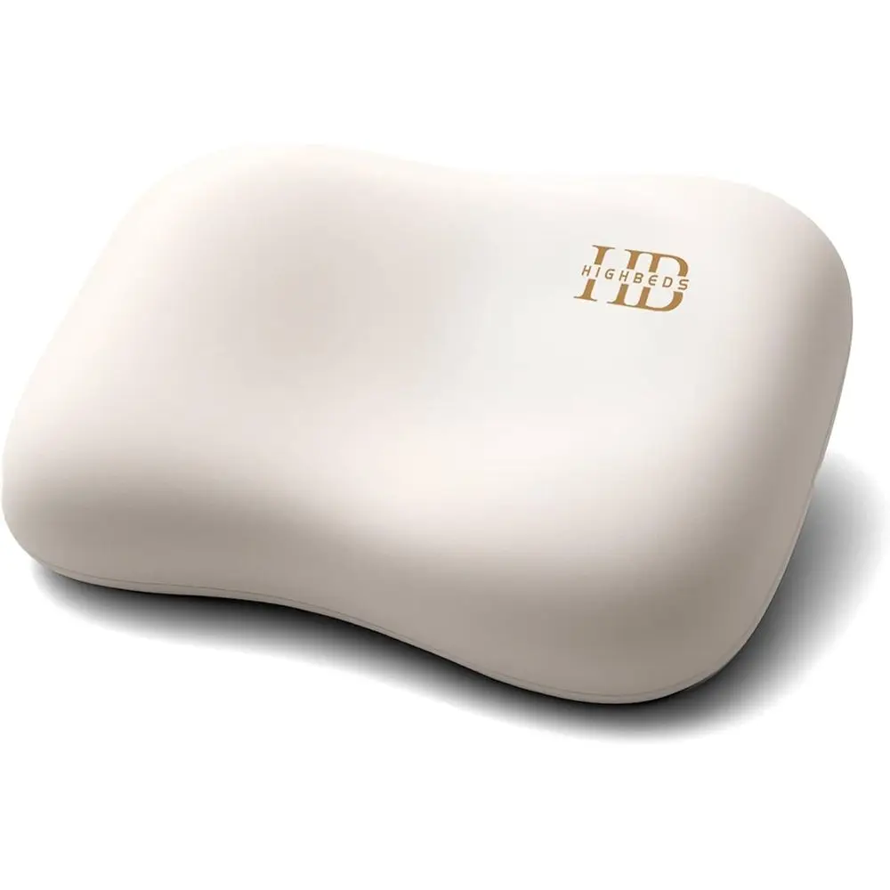 

Ergonomic Memory Foam Pillow with Ice Silk Zippered Pillowcase for Side Sleepers - White