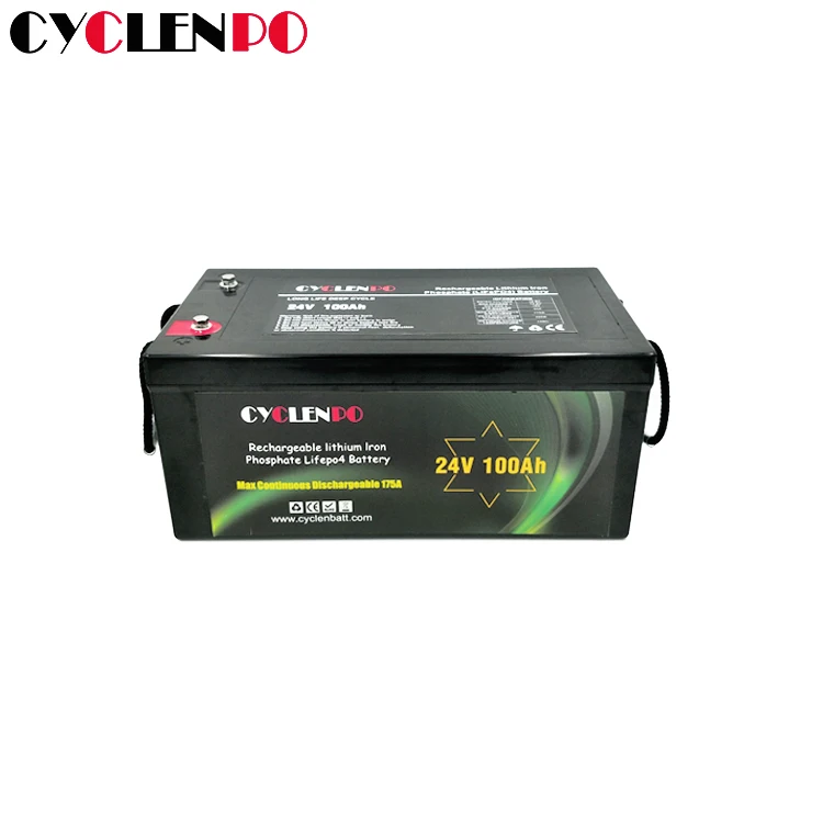 Rechargeable lithium lifepo4 24v lipo battery 100ah for power and ess