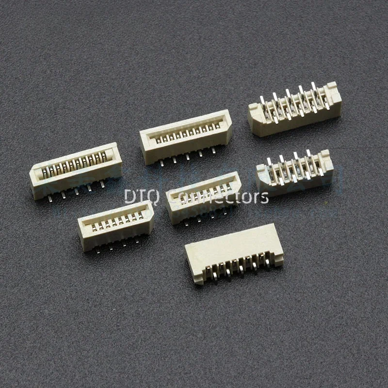 10PCS 1.0mm FPC/FFC Connector LCD Flexible Flat Cable Socket Double Row SMD Vertical Type 4 6 8 10 12 14 18 20 22 24 26 30 Pin