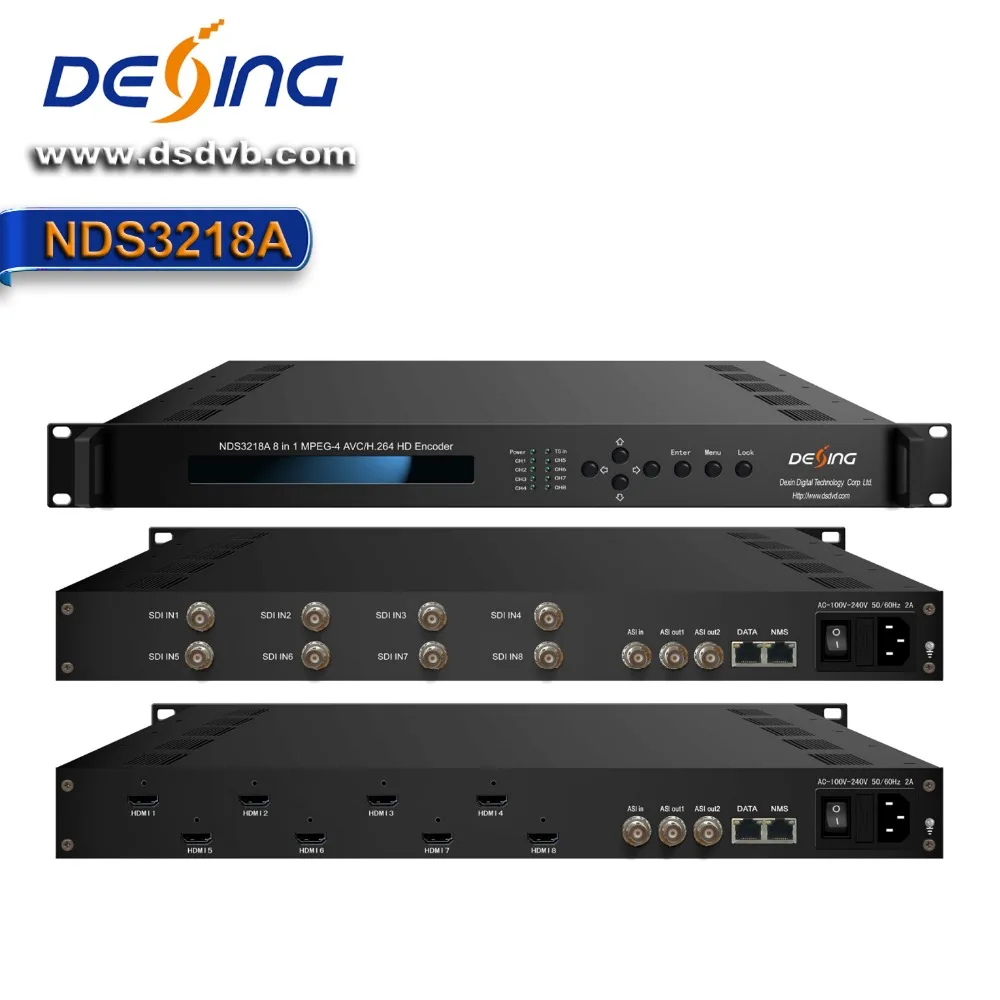NDS3218A HDMI in MPEG4 HD HE AAC 8in1 hd Encoder with Ip