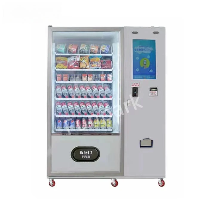 Smart Vending Machine, SDK Enabled, Compressor Cooling, Coin Payment, Modern Commercial, High-Traffic Areas, Automatic Dispenser