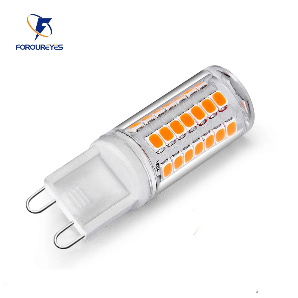 Żarówka LED z możliwością przyciemniania G9 bez migotania AC110V 220V 45LEDS 2835SMD 4W lampa LED ceramiczny uchwyt oświetlenie żyrandol