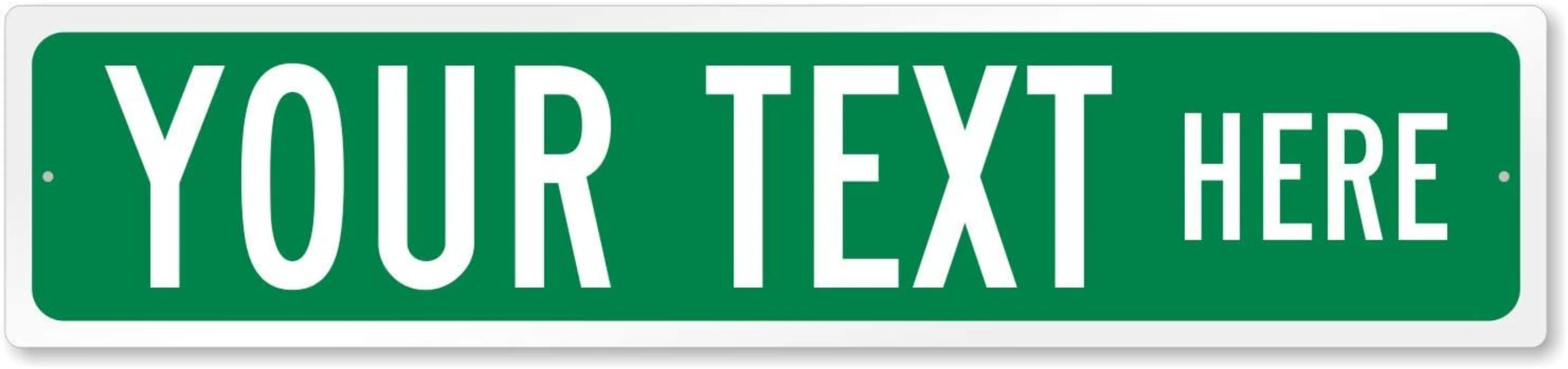 Green Custom Street Sign Aluminum Personalized Metal Sign Outdoor Wall Decor for Home Customizable Street Name Sign for Outdoor