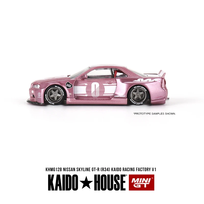 TSM model KAIDO HOUSE MINI GT 1/64 KHMG128 nissan GT-R (R34) KAIDO RACING FACTORY V1 Diecast Model Car Kids Toys Gift