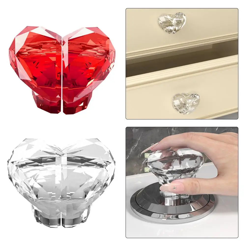 Heart Shaped Toilet Presser Toilet Water Tank Press Decor Switch Push Protector Nail Button Room Bathing Accessories P3F8