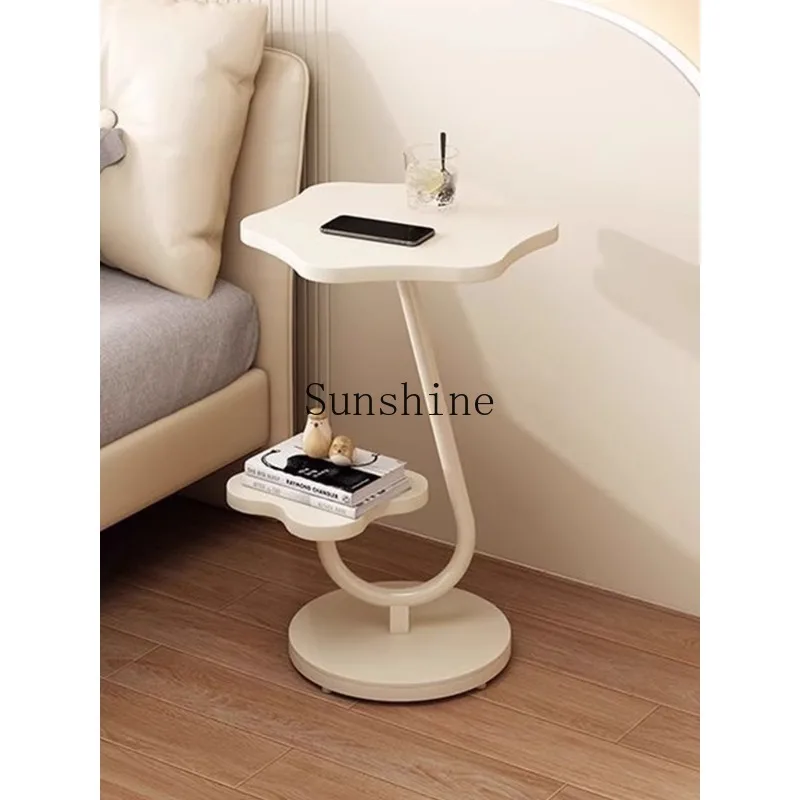 

Small round table simple household cloud tea table bedside side cabinet