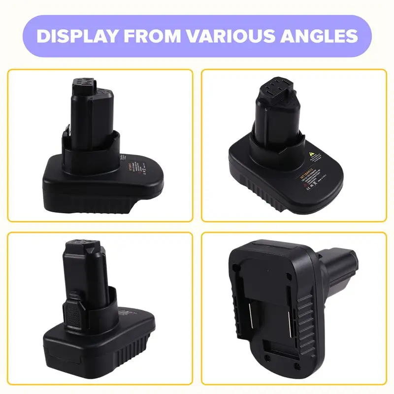 ABWR-Battery Adapter For Makita18v Battery Convert For Aeg For Ridgid 12V Cordless Power Tools Battery Converter