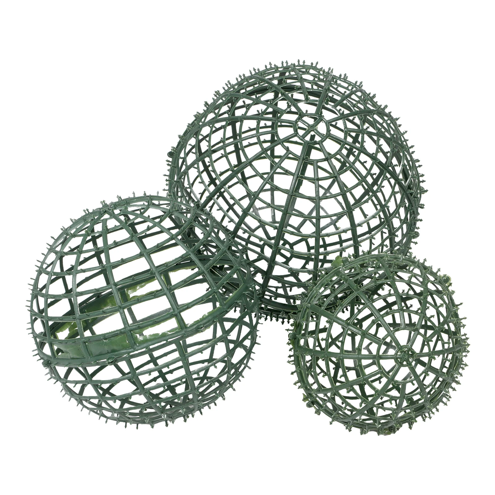 

3pcs Decorative Flower Arrangement Ball Stand Sturdy Plastic Artificial Greenery Cage Wedding Floral DIY Frame