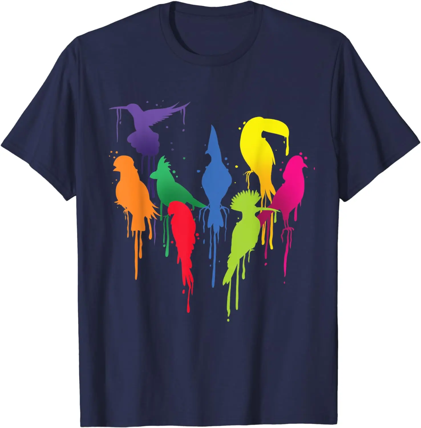 2024 New Fun Colorful Drop Lacquered Cockatoo Bird Lover Gift T-shirt