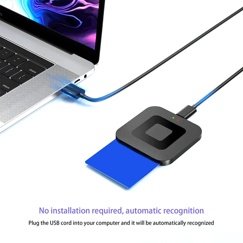 แบบพกพา USB2.0 เครื่องอ่านการ์ดอัจฉริยะสําหรับ DNIE ATM IC ID Bank ซิมการ์ด Common Access Tax Declaration Card Reader B