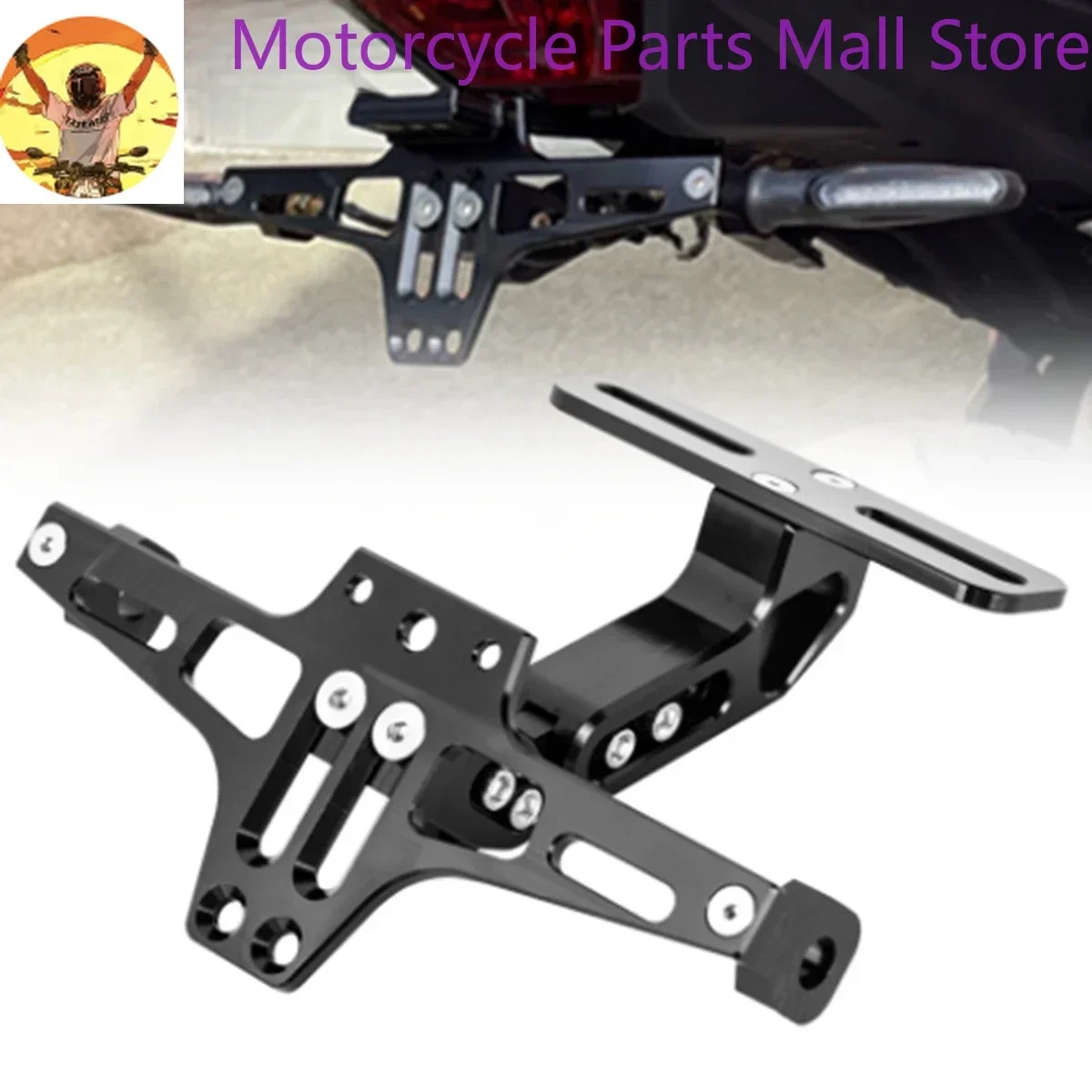 

Universal Motorcycle License Plate Holder Number Plate Bracket For BMW R1200GS Yamaha MT07 MT10 Kawasaki Z750 Z800 Accessories