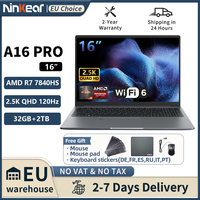 Ninkear A16Pro Laptop 16 inch 2.5K 120Hz AMD R7 7840HS WiFi 6 32GB DDR5 RAM 2TB SSD Laptop Windows 11 Notebook Office Computer