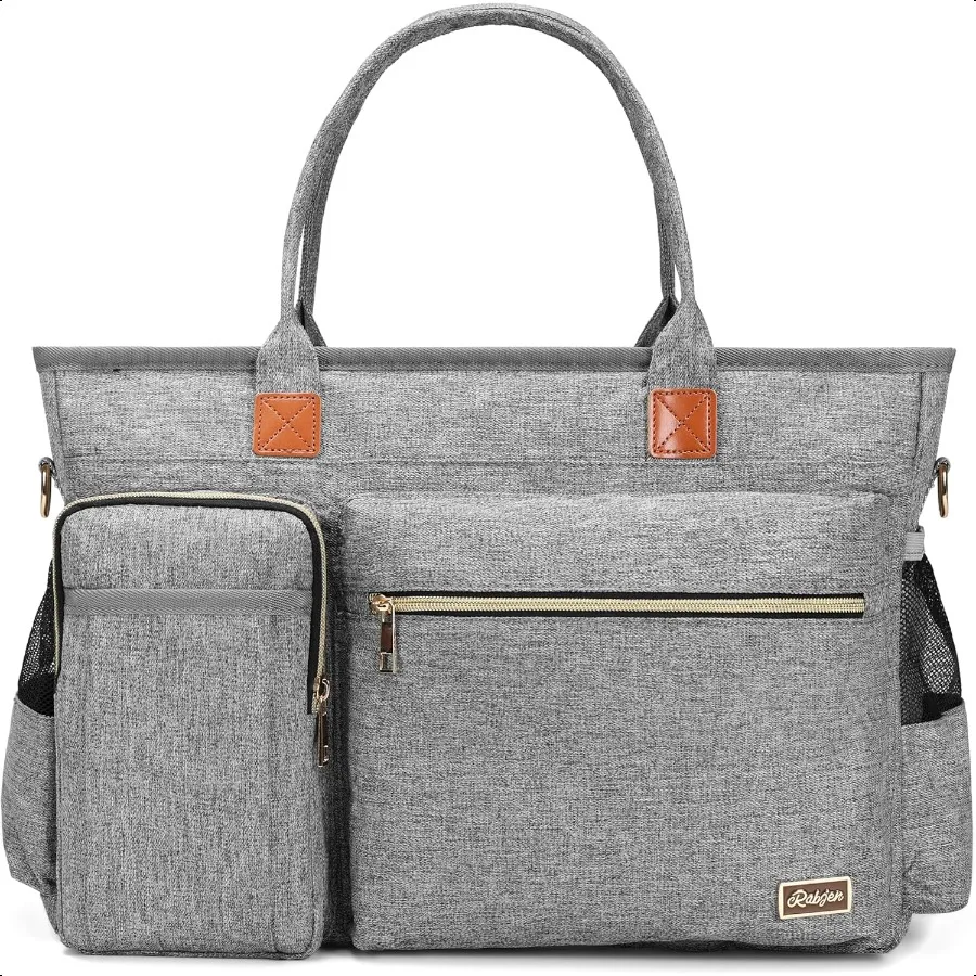 

Laptop Tote Bag Middle Size Computer Menger Teacher Bag with 15.6'' Padded Laptop Sleeve