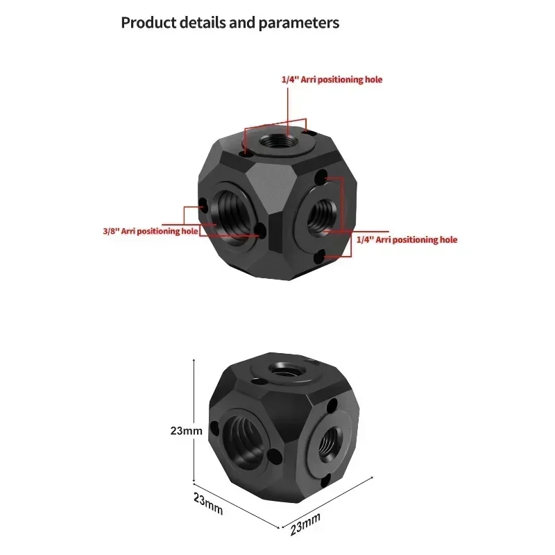 Versatile Mini Magic Cube Transfer Screw Holes ARRI 1/4