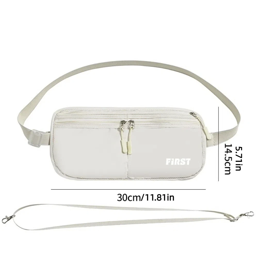 حقيبة خصر رياضية خفيفة غير مرئية مضادة للسرقة بسحّاب للسفر، حقيبة صدر ذات سعة كبيرة قابلة للتنفس، محفظة أمان للجري #6