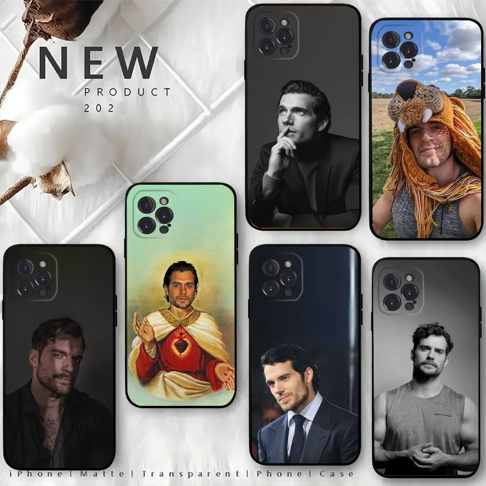 Actor H-Henry C-Cavill Phone Case For iPhone15,14,13,12 Mini 11 Pro XR,X,XS,MAX 6S,7,8 Plus Silicone Cover Soft Black