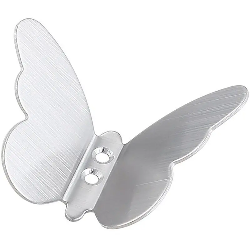A69eanti-Rust Stainless Steel Wall Hanger Butterfly Shape Towel Hangers Three-Dimensional Gold/Silver Black Mounting B