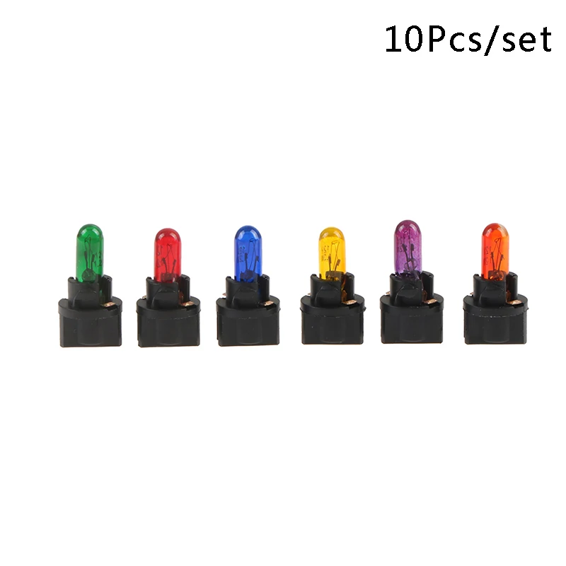 10PCS T5 T6.5 Led Bulb W1.2WCar Interior Lights Dashboard Heating Indicator Wedge Auto Instrument Lamp air conditioning lamp12V