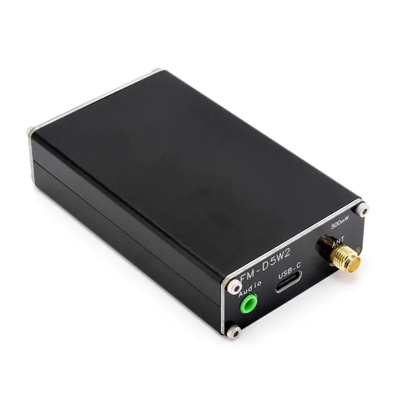 Leading-0.5W FM Transmitter 76-108Mhz 500Mw High-Power Stereo Broadcast Device Type-C Interface 2000M Range