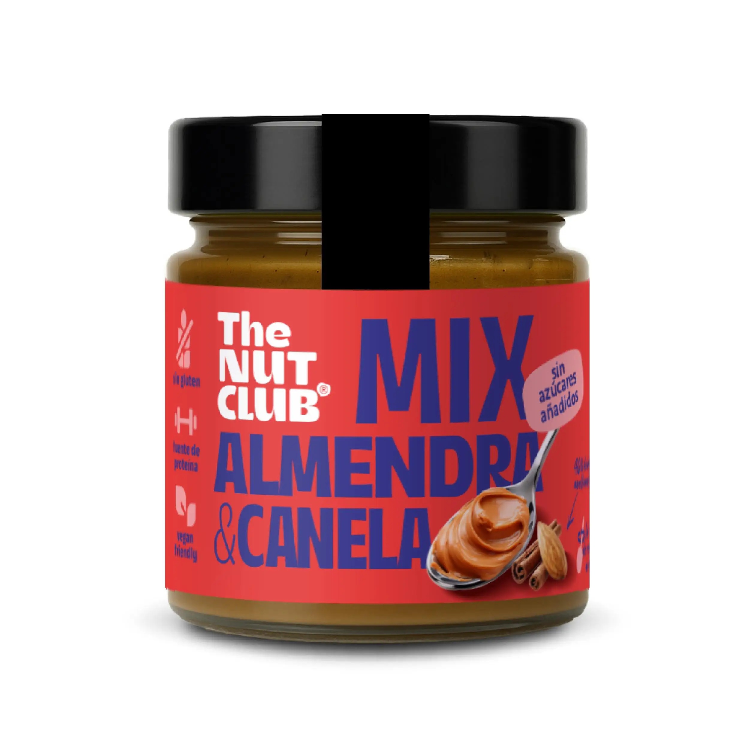 Crema de almendra y canela, sin gluten, vegana, sin azúcares añadidos.  200g  The Nut Club
