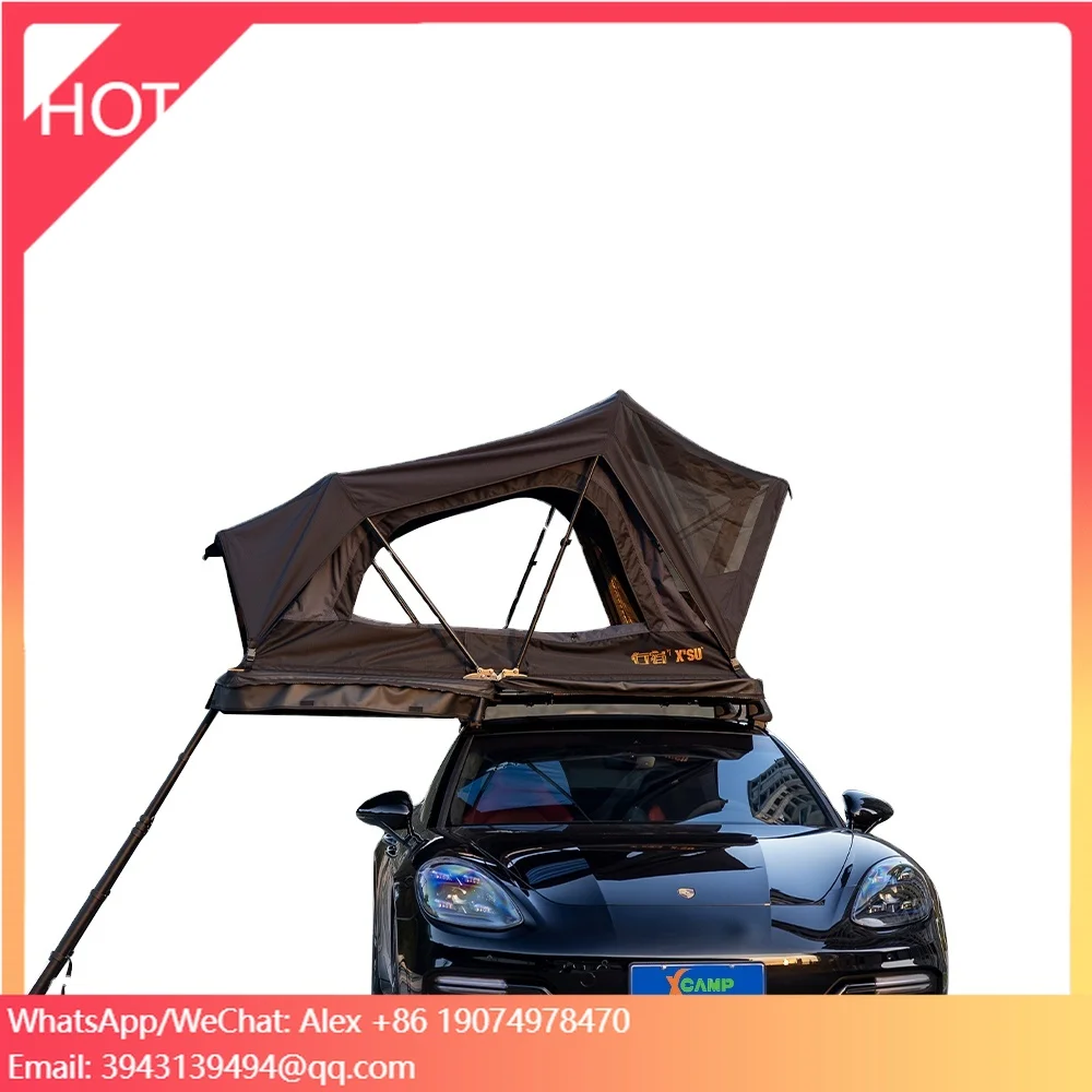 

Xsu Portable Waterproof Season Rooftop Tent Foldable Soft Car Camping 4 Person Soft Shell Roof Tents