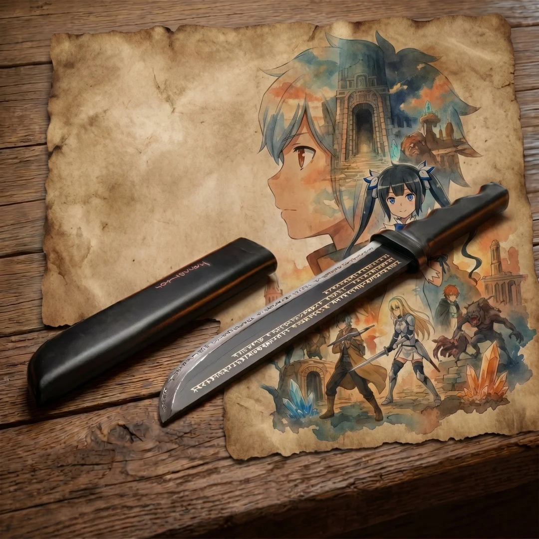 Katana de juguete de 41 cm, espada de madera de tamaño real, estilo ninja, para cosplay de Hestia de DanMachi, regalo de samurai japonés