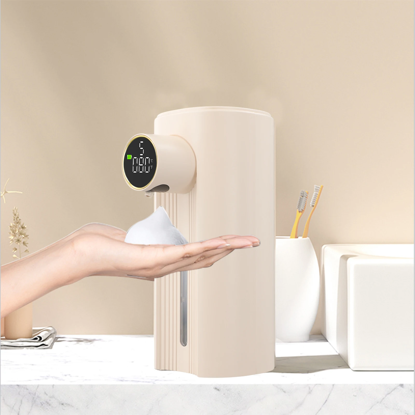 

Dishwashing Automatic Soap Dispenser Easy Access Top Cover Five-Level Dispensing Large Capacity Dispenser Long-lasting Battery