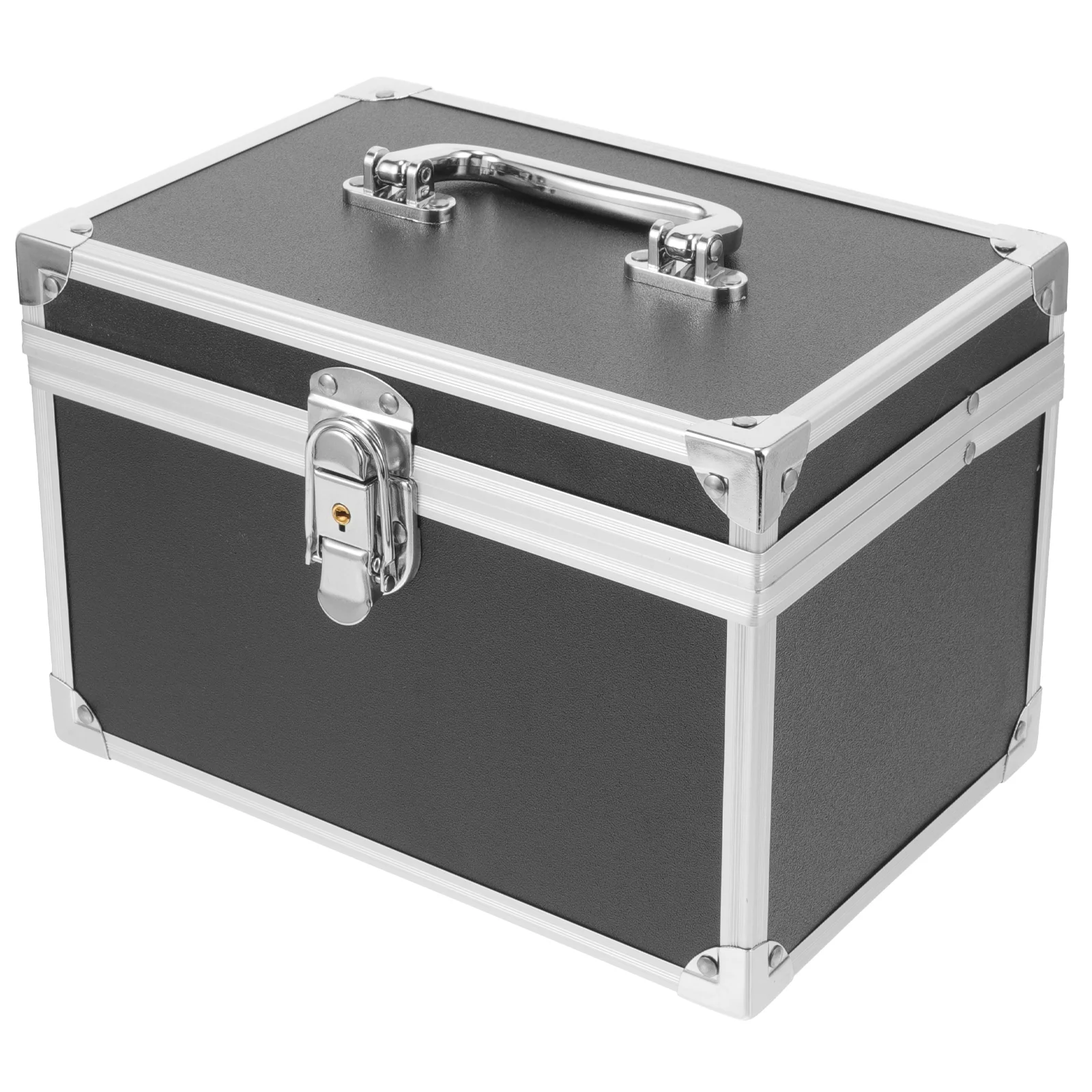 Aluminum Alloy Case Carrying Suitcase Tools Makeup Bag Travel Bags Metal Container Train Double Layer Box