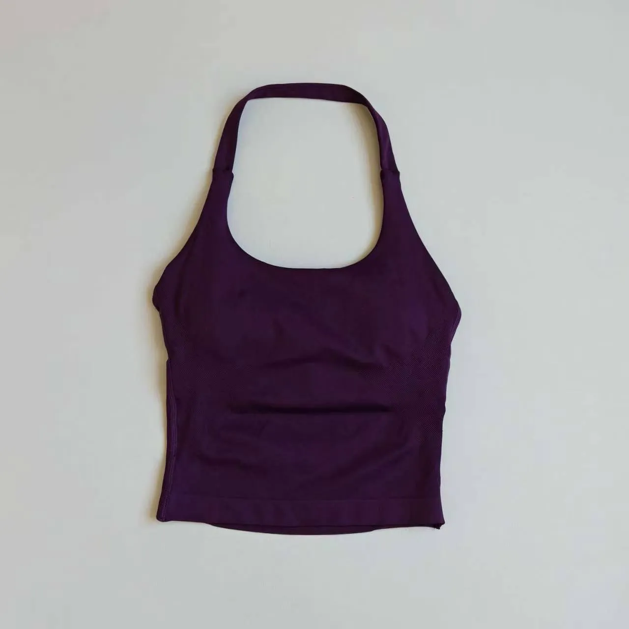 Nahtloser Neckholder-Sport-BH mit schönem Rückendesign, Push-up, stoßfest, schnelltrocknend, atmungsaktiv, schlank geschnittenes Yoga-Oberteil für den Außenbereich. – Detail 12