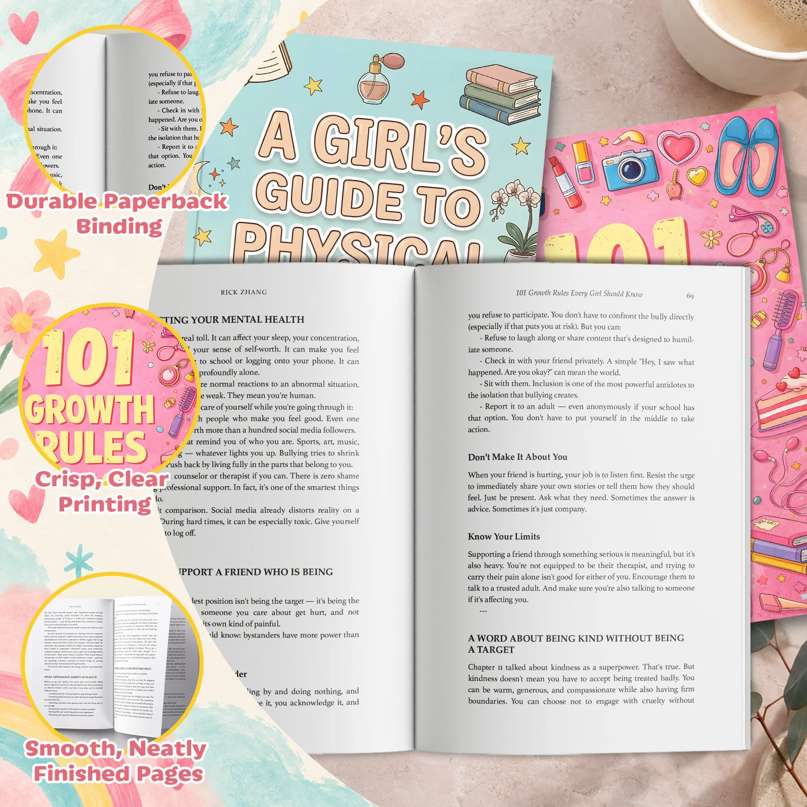 Dear Girl, Grow Wise, Strong & Confident — A Gentle Growing-Up Guide to Body Changes, Emotions, Self-Care, Healthy Habits
