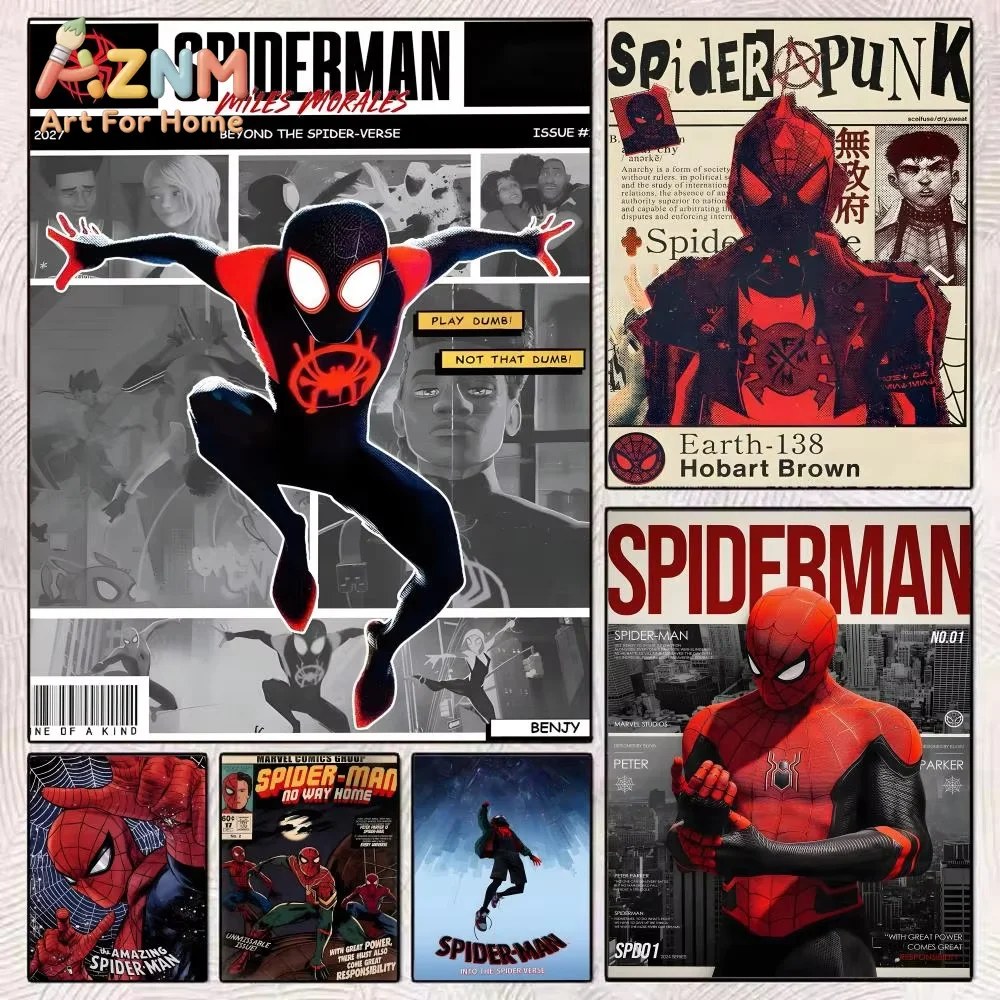Marvel  Spider Man Moive Poster Removable Wall  Art Mural Home Office Living Room Dining Room Wall Decor